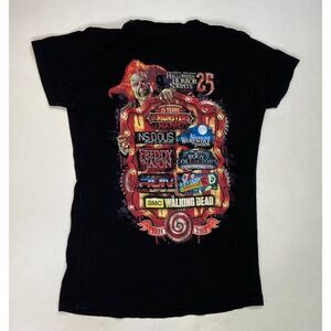 Universal Orlando Halloween Horror Nights 2015 Graphic T-shirt Women Small Black